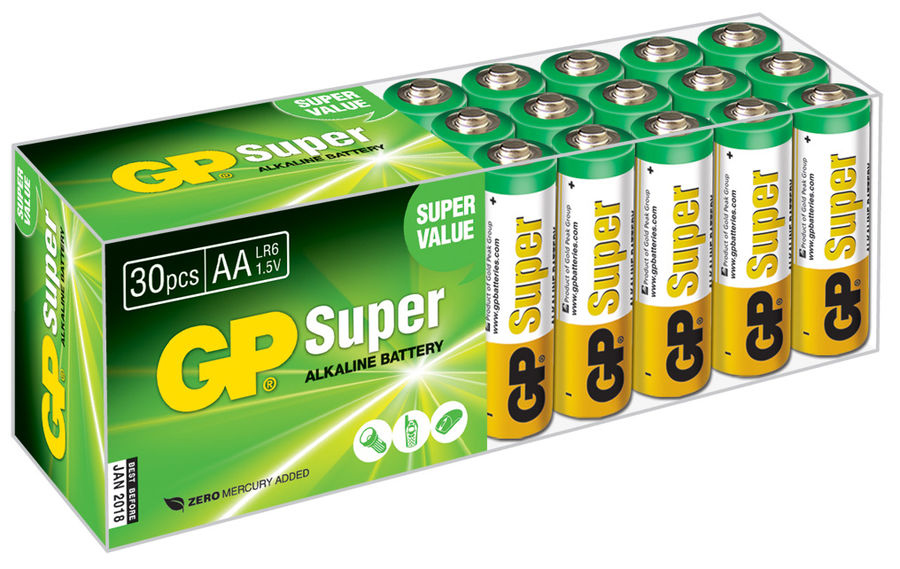 Батарея GP Super Alkaline 15A LR6 AA (30шт/уп)