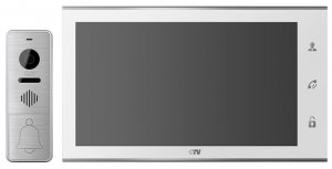CTV-DP4105AHD W (White/Silver) Комплект цветного AHD-видеодомофона, в составе: панель CTV-D400FHD S, монитор CTV-M4105AHD W
