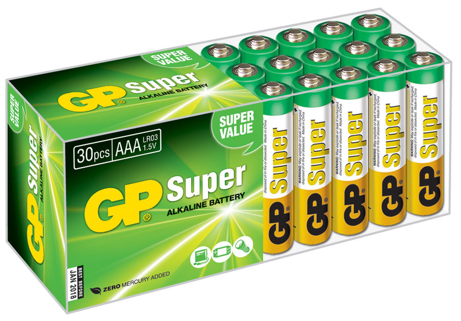 Батарея GP Super Alkaline 24A LR03 AAA (30шт/уп)