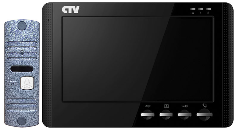 CTV-DP1704MD B (Black/Silver) Комплект цветного видеодомофона (7"), в составе: панель CTV-D10NG, монитор CTV-M1704MD B