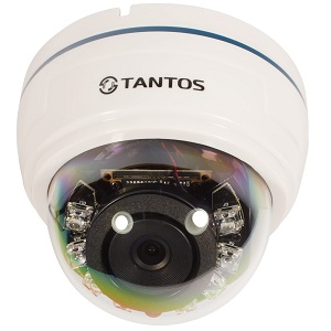 Tantos TSc-Di960pAHDf (3.6) 1Mp Купольная видеокамера, AHD, 1/3" SONY Exmor CMOS Sensor (IMX225), 1280х960, 0.01лк, ИК-подсветка до 20м, DC12V, 300мA, от -15°С до +60°С, IP54