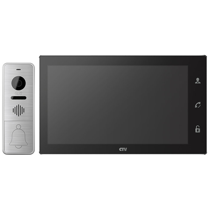 CTV-DP3101 B (Black/Silver) Комплект цветного видеодомофона, в составе: панель CTV-D3000 S, монитор CTV-M3101 B