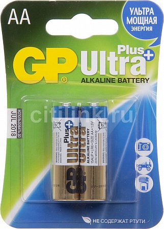 GP Ultra Plus Alkaline 15AUP LR6 AA Батарея GP (2шт/уп).
