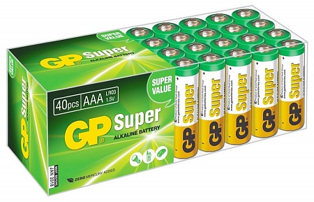 GP Super Alkaline 24A LR03 AAA Батарея (40шт/уп)