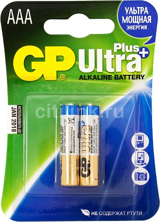 GP Ultra Plus Alkaline 24AUP LR03 AAA Батарея GP (2шт/уп).
