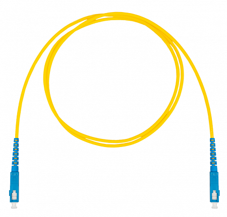 Шнур оптический коммутационный (патч-корд), SC-SC симплекс (simplex) OS2, нг(А)-HF, желтый, 10 м