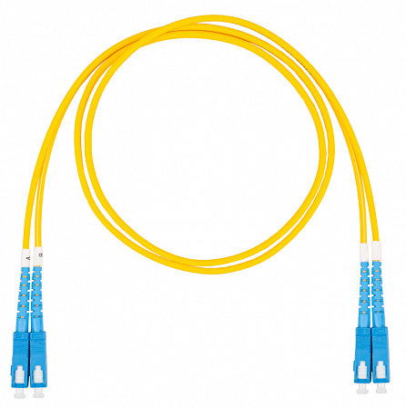 Шнур оптический коммутационный (патч-корд), SC-SC, дуплекс (duplex) OS2, нг(А)-HF, желтый, 7,0 м