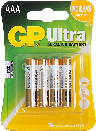 GP Ultra Alkaline 24AU LR03 AAA Батарея (4шт/уп)