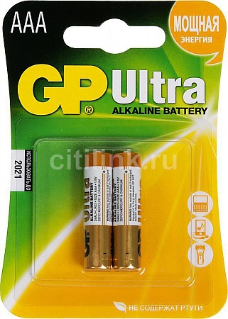GP Ultra Alkaline 24AU LR03 AAA Батарея GP (2шт/уп).