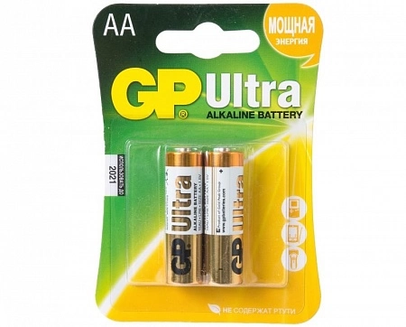 Батарея GP Ultra Alkaline 15AU LR6 AA (2шт/уп).